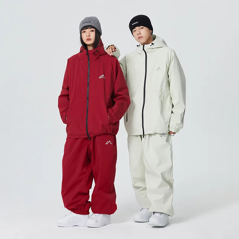 SEARIPE 2025 New Winter Man And Woman's Warm Ski Suit Breathable Waterproof Snowboarding Snow Sets Unisex Coat And Pants Suit