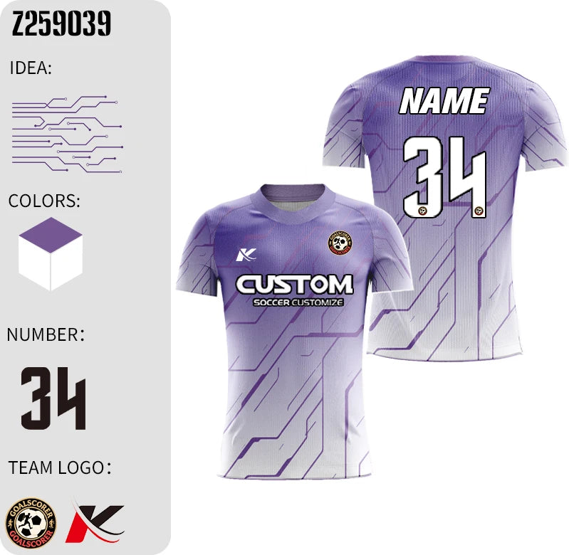 Wholesale Football Jersey Custom Shirt Sublimation Embroidery Logo Team Soccer Shirts Men Training Sportswear Jersey Top Z259049