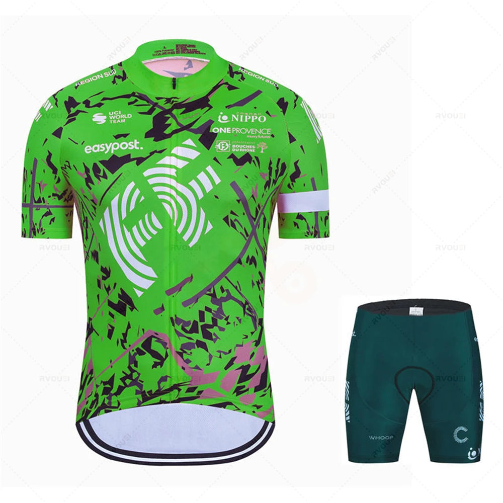 Summer Cycling Clothing 2026 New Team Ropa Ciclismo Hombre Short Sleeve Cycling Jersey Set Mtb Bike Man Uniforme Maillot Bicycle