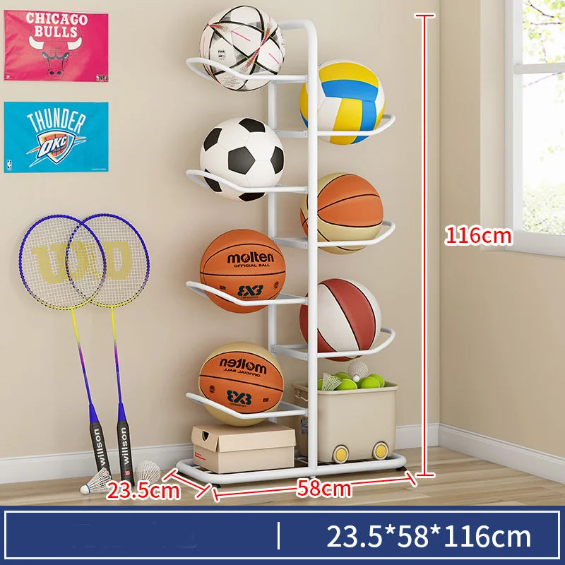Indoor Children Basketball Storage Rack Put Ball Football Storage Basket Placed Rack Kindergarten Volleyball Stand Holder Space