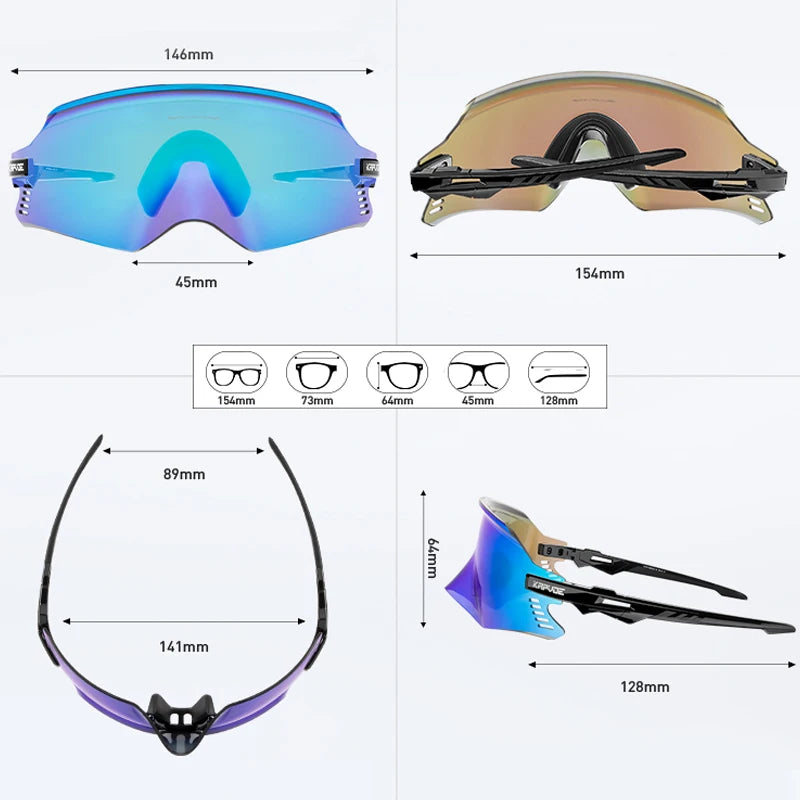 Kapvoe 2026 Men's Hiking Eyewear Cycling Sunglasses MTB Bike Sunglasses UV400 Women Outdoor Sports Goggles Running Glasses