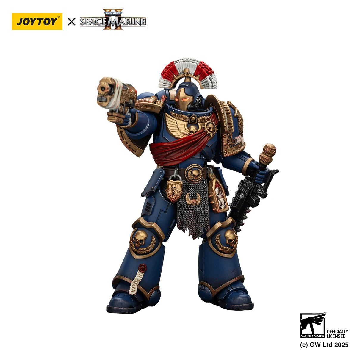 JOYTOY Warhammer 40K 1/18 Action Figures Ultramarines Relic Secundus Armour with Artificer bolt rifle, chainsword
