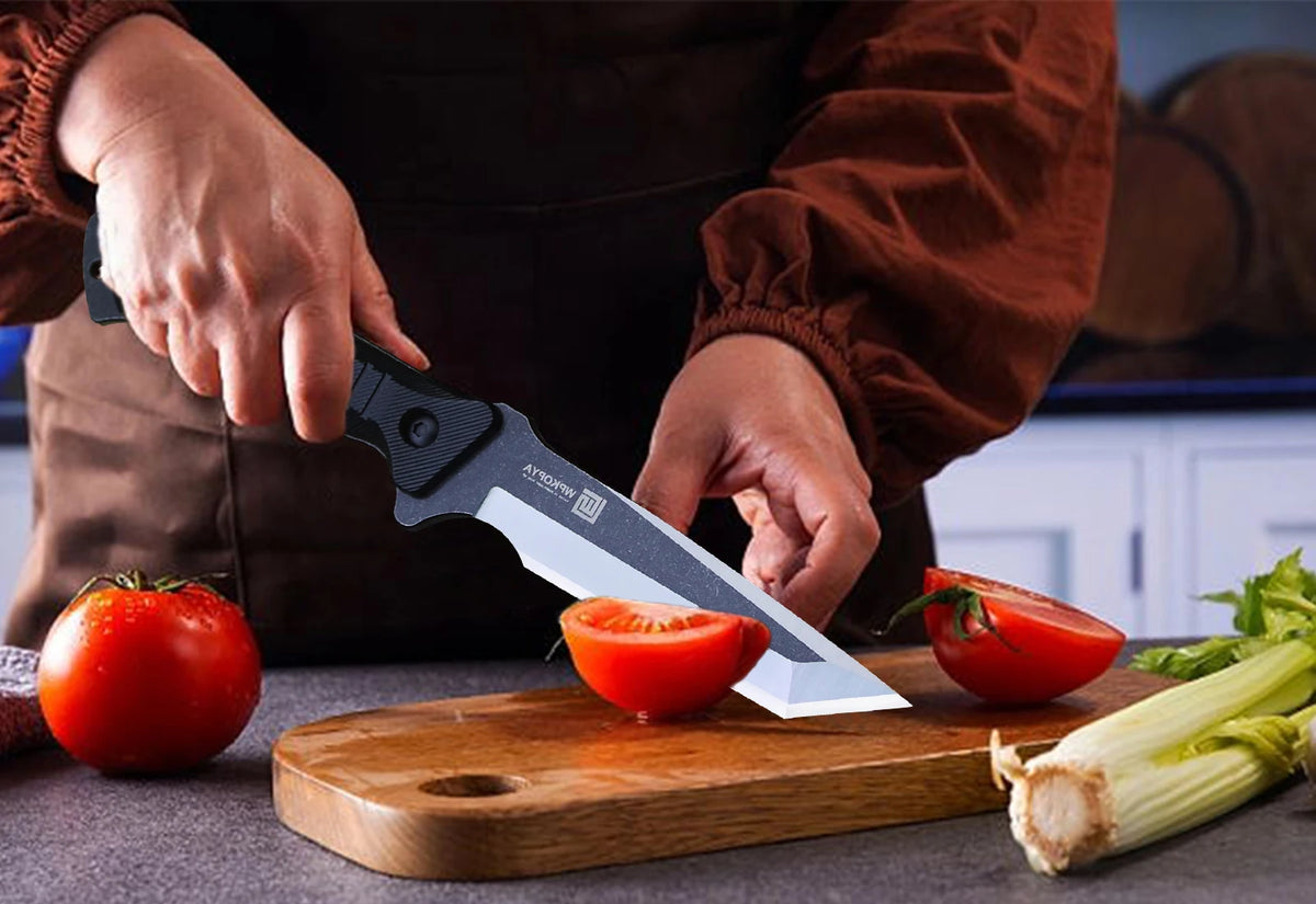 WPKOPYA (USA) 440c full Tang knife, hunting straight knife +K sheath, outdoor tool knife, camping survival knife