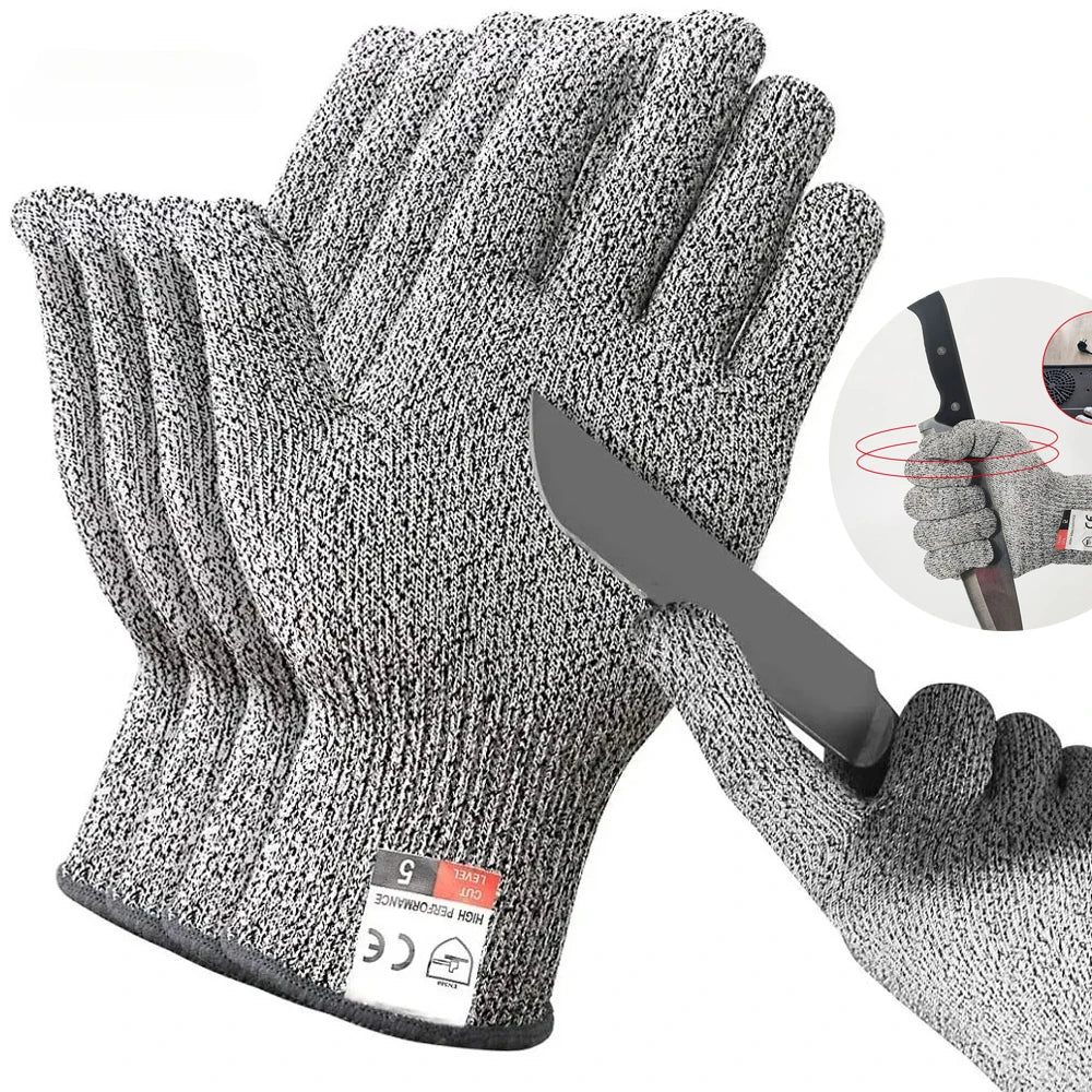 HPPE Level 5 Safety Anti Cut Resistant Gloves High-strength Industry Kitchen Anti-Scratch Anti-cut Glass Cutting Multi-Purpose