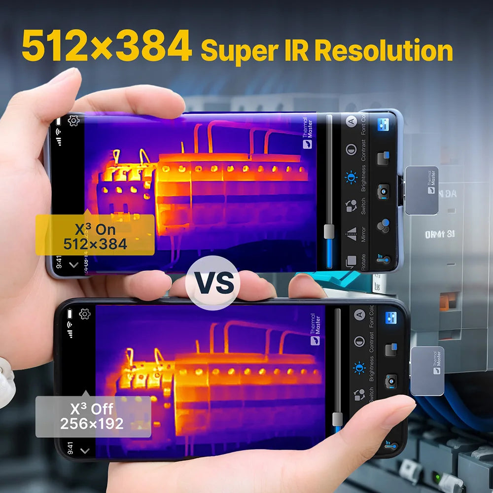 P2//P2Pro Thermal Imager 15X Zoom Infrared Thermal Maging Camera for Phone PCB HVAC Check and Repair Gadget