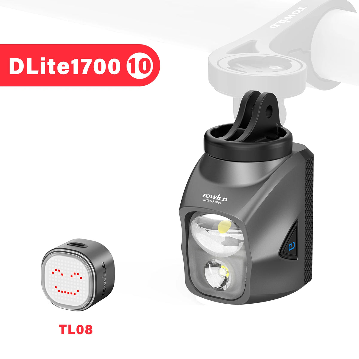 TOWILD DL1200S/DL1700 Bicycle Light With Cut-Off Line Beam1900LM Rechargeable Bike Front Light Power Bank Mtb Cycling Headlights