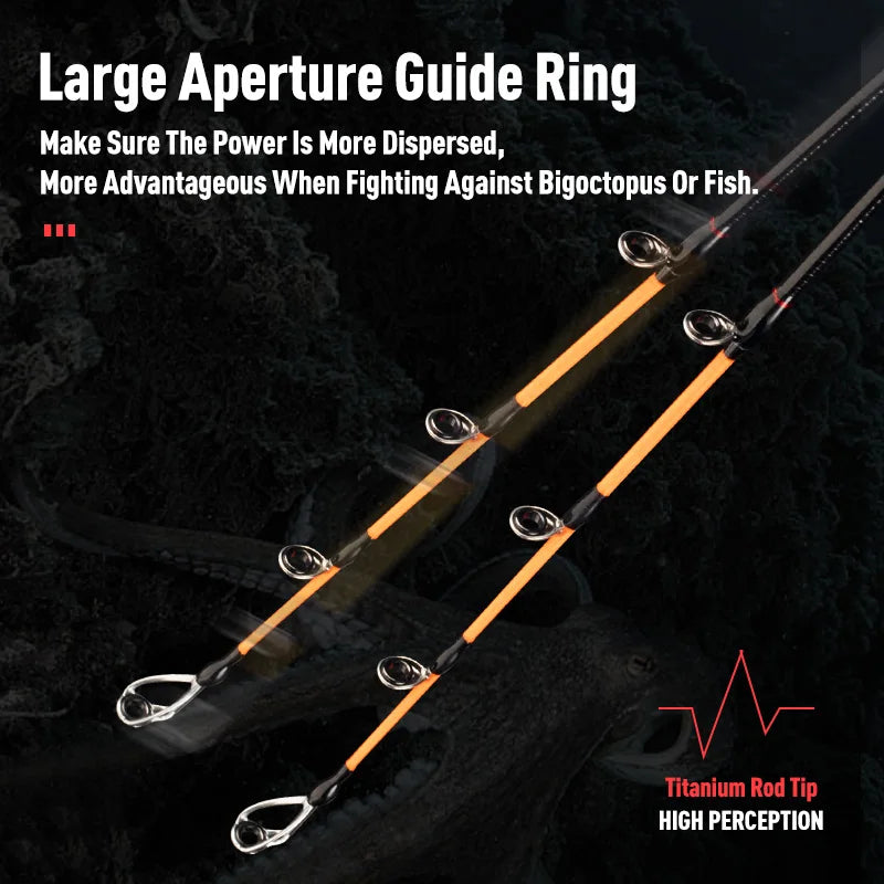LEYDUN Rang's Tako LEYDUN Octopus 170MH/H Fishing Rods Tianium Tip Cuttlefish Fishing Casting Rod Squid Boat Fishing Webfooted