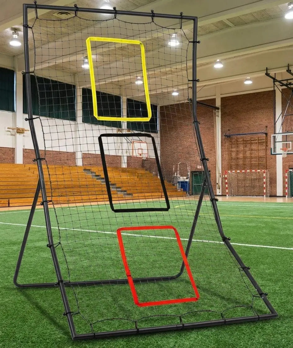Softball Baseball Back Net - 6 x 4 Feet Rebounder for Pitching and Fielding, 3 Goal Zones