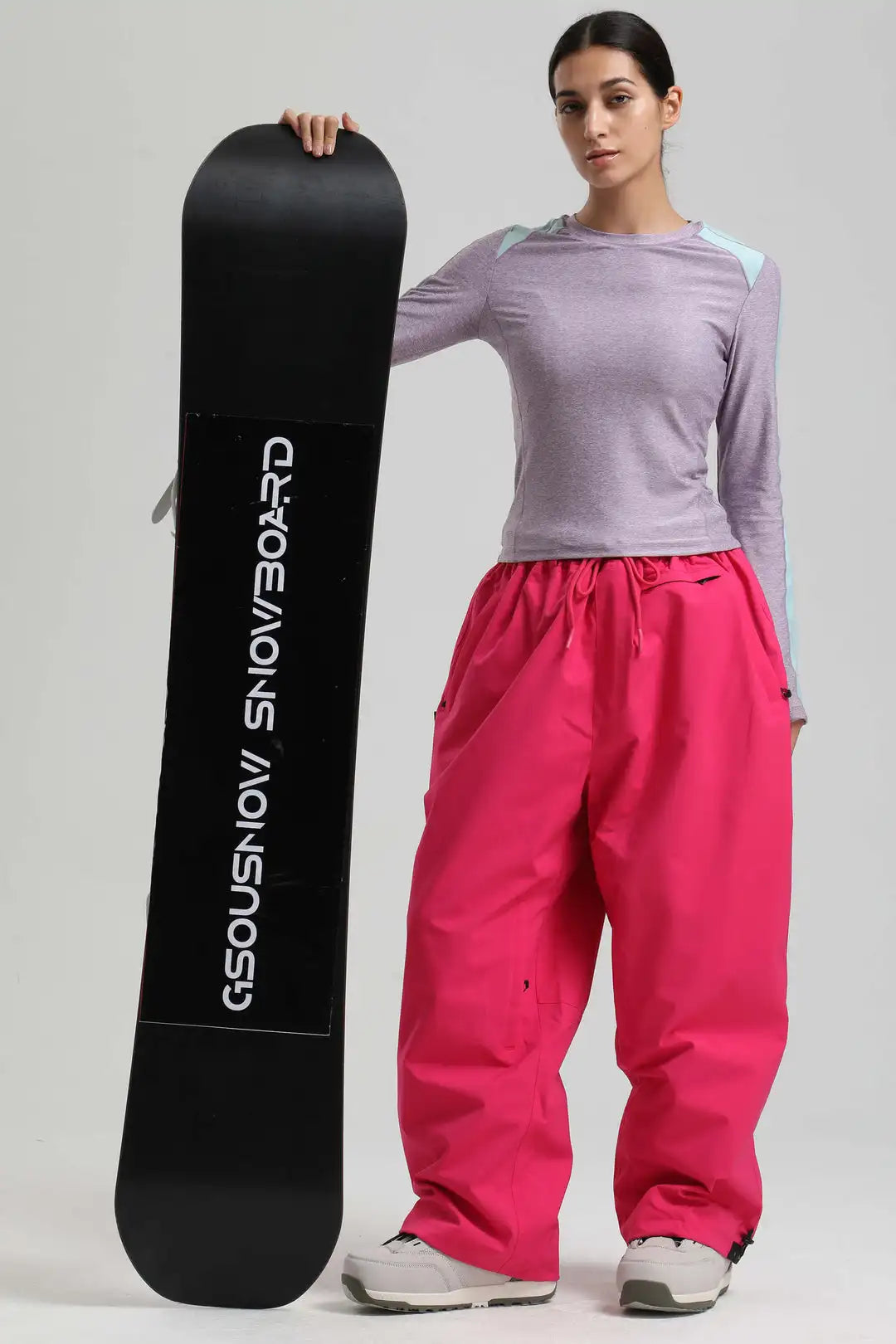 GSOU SNOW Super Baggy Snowboard Pants Winter Thermal Breathable Clothes Multi-pockets Men Loose Trousers Skiing Sports Britches