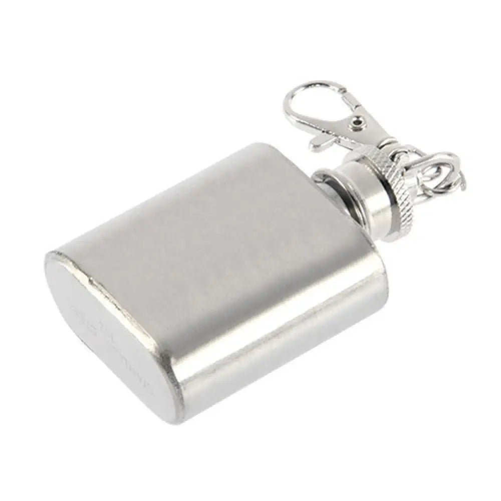 1 Oz Whiskey Wine Bottle Mini Pocket Key Chain Stainless Steel Liquor Hip Flask Screw Cap Flagon