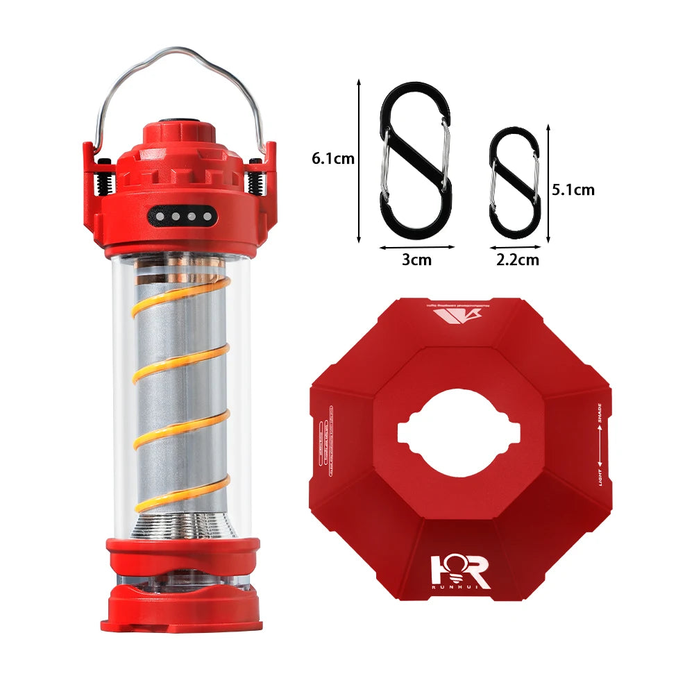 Outdoor LED Camping Light with Tripod 5 Modes USB Charging Emergency Portable Tent Warm Lamp Portable Camping Lantern