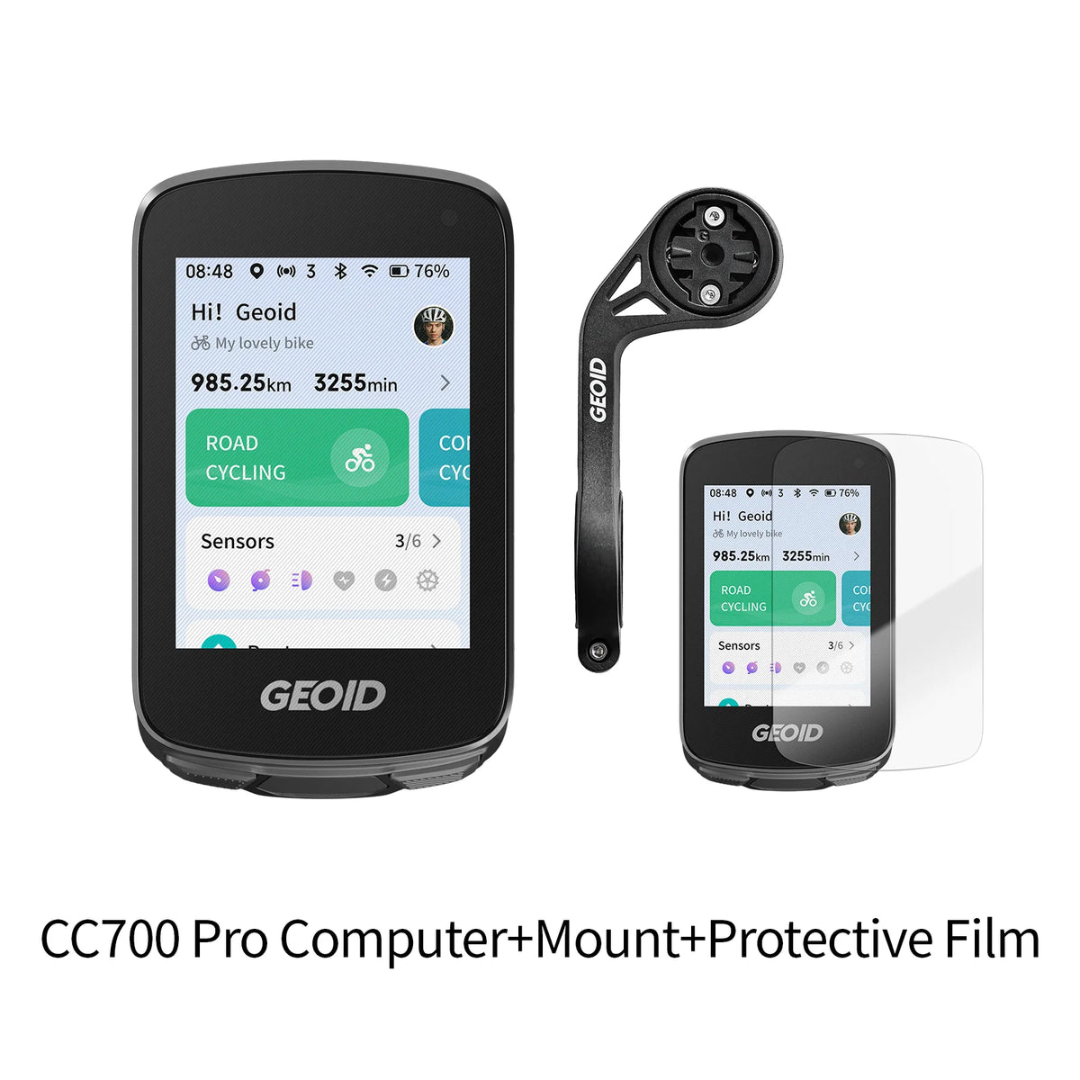 GEOID CC700 Pro Bicycle Computer 2.8-Inch Touchscreen GPS Bike Speedometer Global Map Navigation Cycling Odometer for Strava