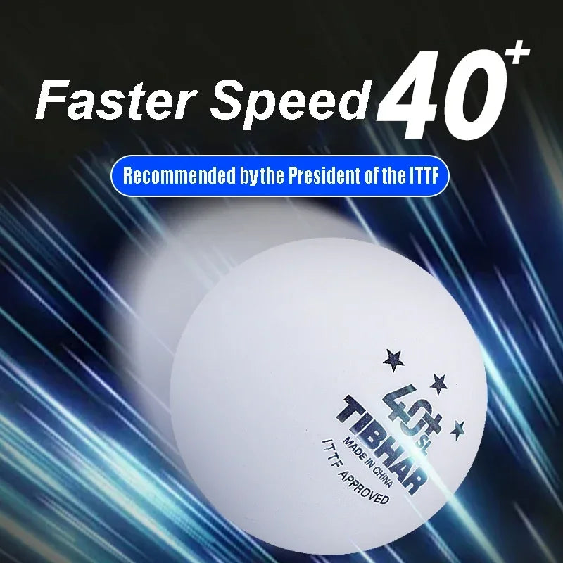 TIBHAR 3-Star Seamless Ping Pong Balls 40+ New Plastic ITTF Approved Professional Table Tennis Ball for Training Competitions