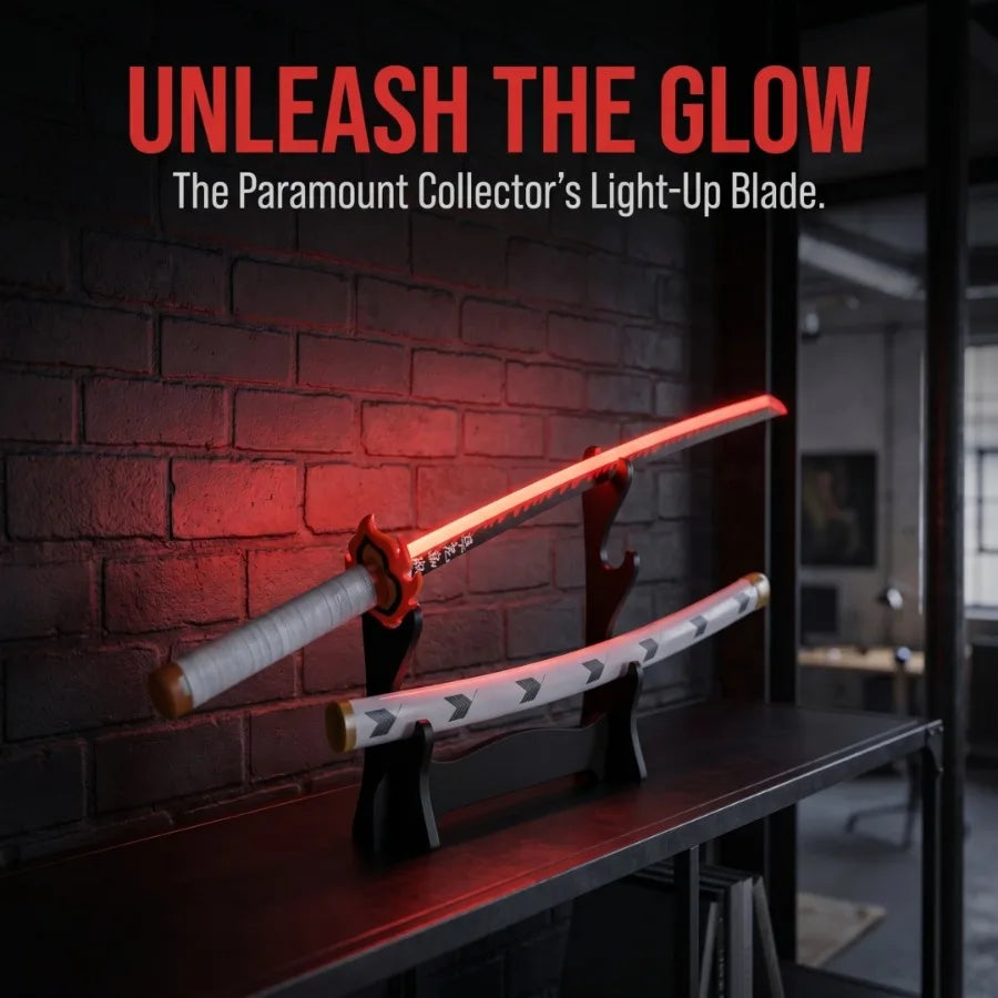 40inch Luminous Kyoujurou Katana Kimetsu No Yaiba Anime Demon Slayer Cosplay Prop Light Sword Real Size Japanese Katana Toy Gift