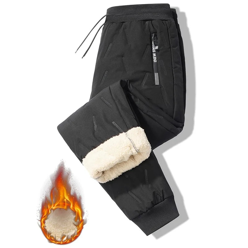 Winter Men's Warm Sports Pants Hiking Pants Men's Sportswear Long Pants Fleece Lining Essential Clothing For Cold Protection