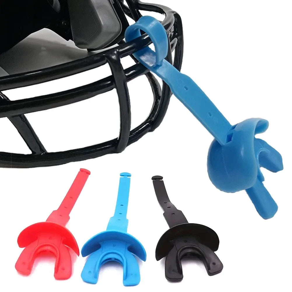 Football Mouthguard With Lip Protection Mouth Guard with Strap Mouth Protector Basketball Karate Rugby Boxing Accessories 1Pc