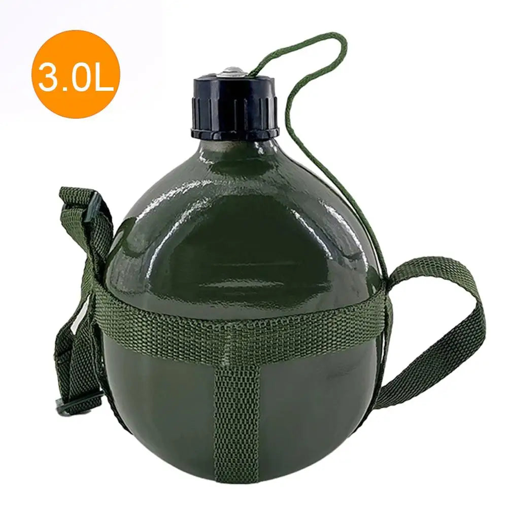 1PC Outdoor Military Canteen Bottle Large Capacity Survival Water Bottle Canteen Kettle For Outdoor Camping Travel Hiking Fish
