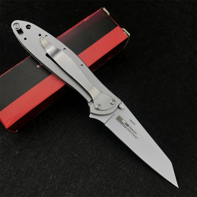 KS 1660 Knife Tanto Blade Pocket Folding Knife Outdoor EDC Multitool Camping Hunting Hand Knives with Clip