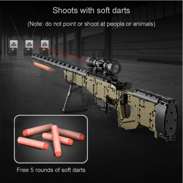 high power lens Cada City Police Military AWM Sniper Rifle series Building Blocks For Assault Rifle Bricks Toys Kids Gift