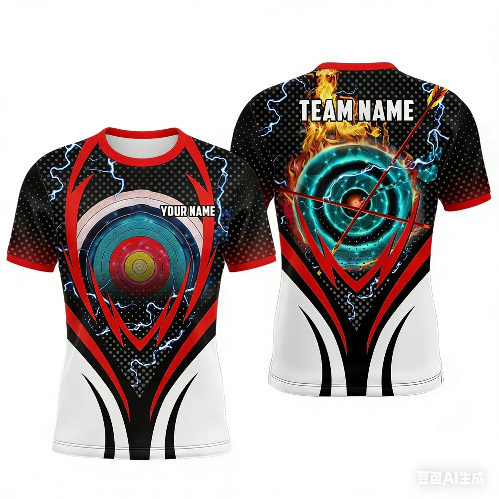 3D Custom Name Print Archery Sports Men's T-shirts Personalized Archery Club Team Member T Shirt Fashion Loose Short Sleeve Tops