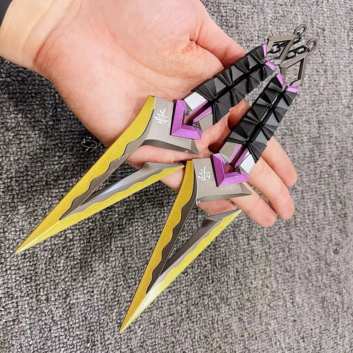 6/8.6inch Valorant Ninja Star Metal Small Sword Anime Cosplay Prop Ninja Kunai Japanese Safe Unsharpened Display Collection Gift