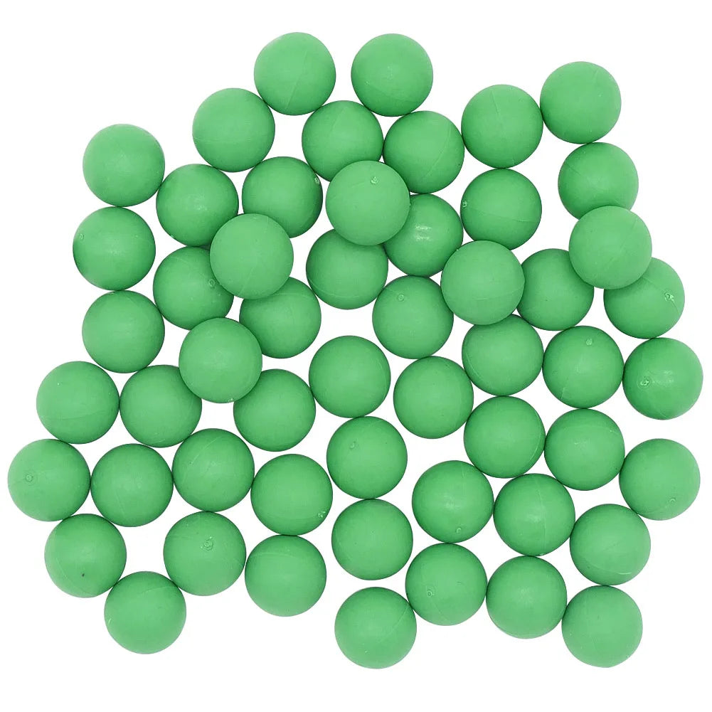 Paintball 200pcs Bullet 0.68 Caliber 17mm Reusable Nylon Elastic Ball Outdoor Shooting Bullet Ball T4E Black Yellow Orange
