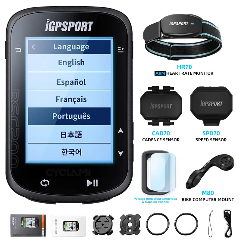 Wireless Bicycle Computer GPS IGPSPORT BSC200 BSC 200 Bike Speedometer Cycling Odometer 2.5in ANT+ APP Sync Slope Altitude
