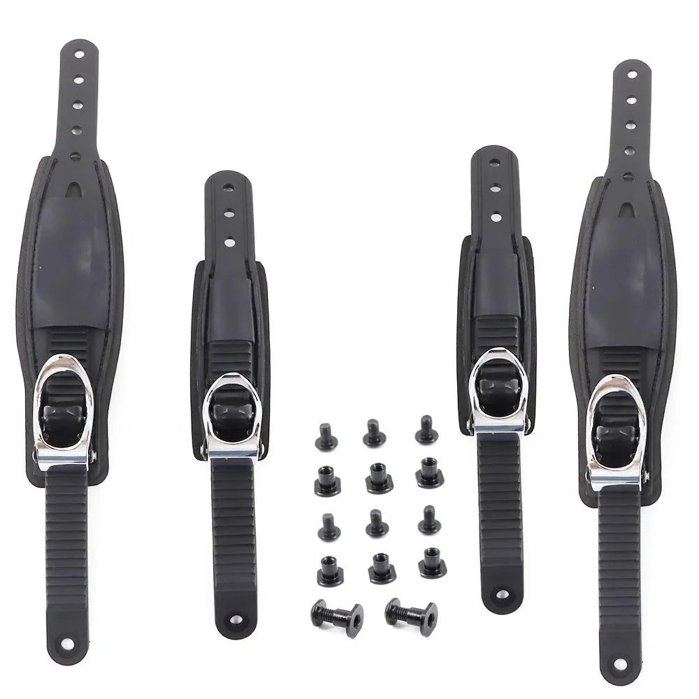 Adjustable Ski Strap Binding Attachment Ratchet Tongue Ladder Secure Shoelaces for Multiple Occasions