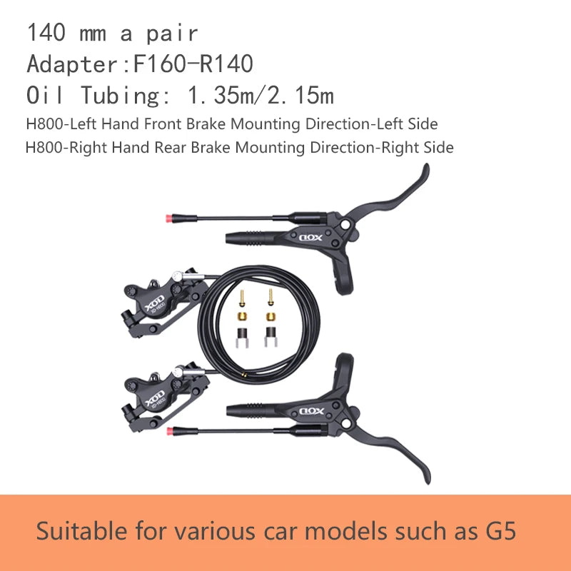 XOD XD-H800 / XD-H880 Hydraulic Disc Brakes for Electric Scooters & E-Bikes ,  – Compatible  KuKirin G2 G2MAX G3PRO G4 G5