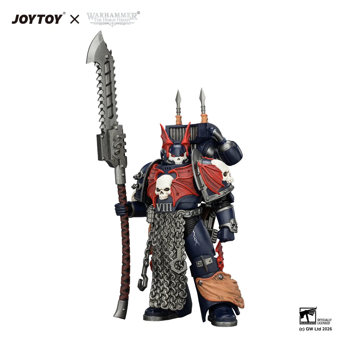 JOYTOY Warhammer 40K Action Figure 1/18 Night Lords Legion Praetor with Jump pack figures Toys