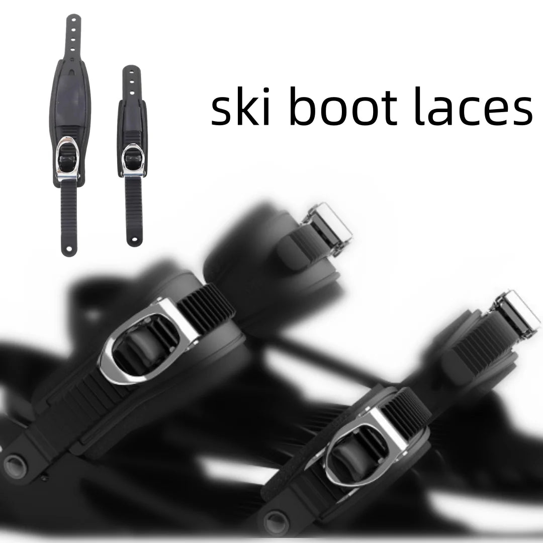 Adjustable Ski Strap Binding Attachment Ratchet Tongue Ladder Secure Shoelaces for Multiple Occasions