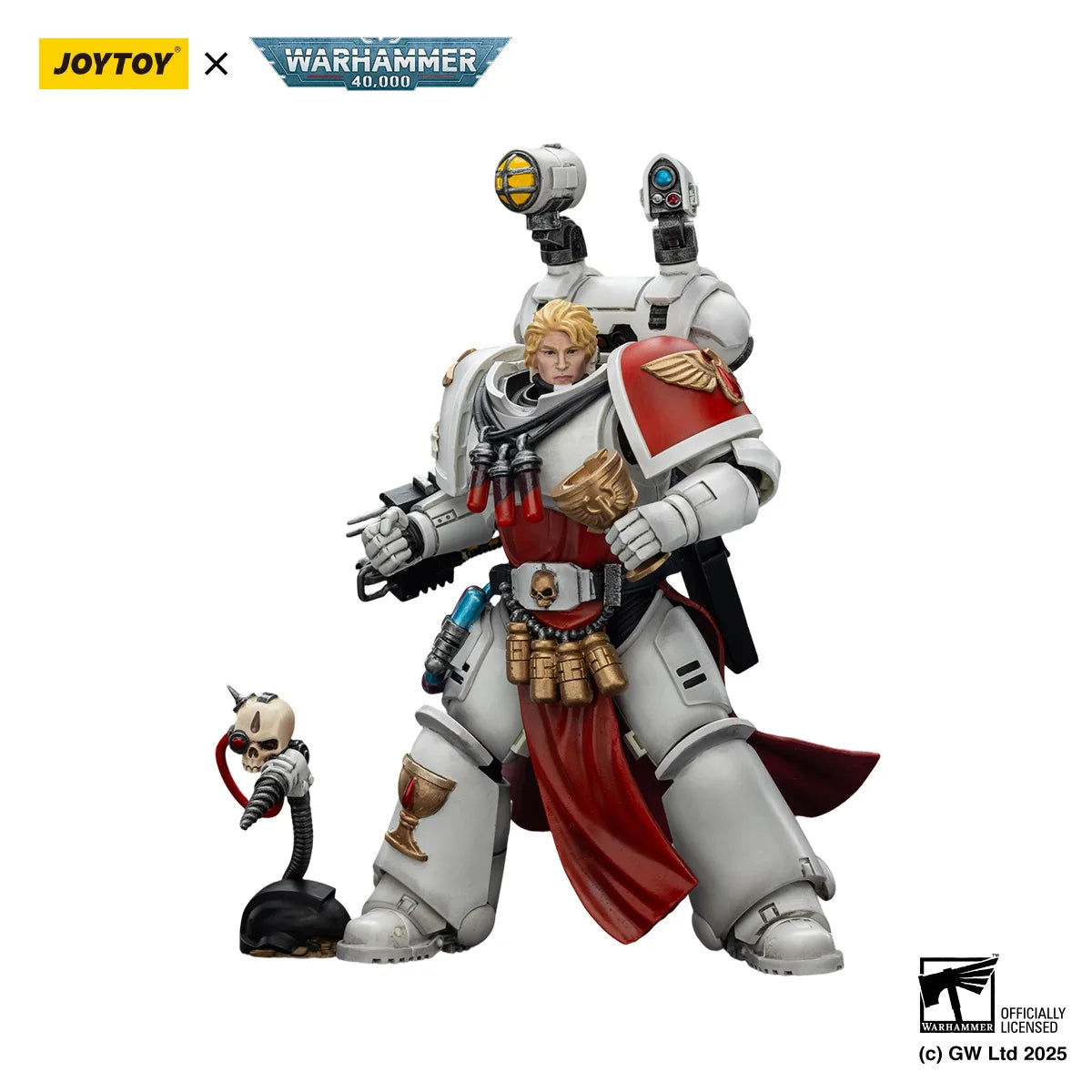 JOYTOY Warhammer 40K Action Figure 1/18 Blood Angels Sanguinary Priest with Heavy bolt pistol, chainsword and narthecium figures Toys