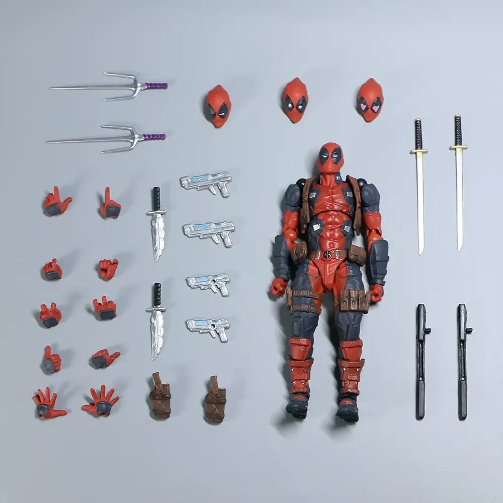AMAZING YAMAGUCHI Deadpool 2.0 Grey Action Figure Mutants Joint Movable KAIYODO Wade SHF Model Movie Toys  Gift