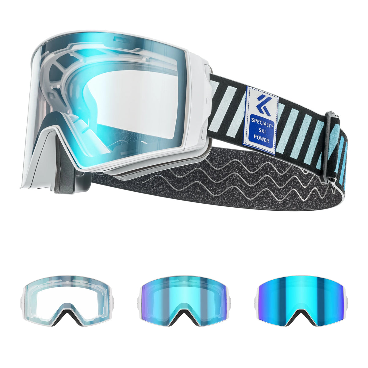 Kapvoe Photochromic Ski Goggle Snowboard Anti-Fog Mask for Men Women Eyewear Kit UV400 Protection Snow Glasses Snowmobile Winter